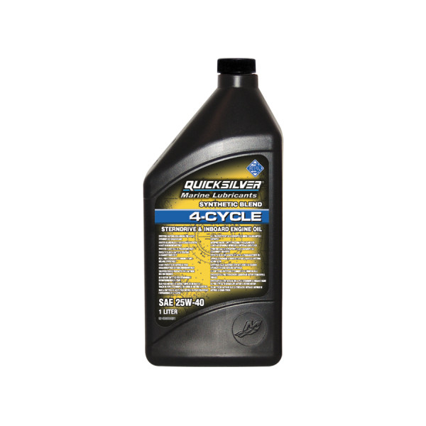 Масло Quicksilver Sterndrive & Inboard 4-stroke 25W-40 synthetic blend 1л 92-8M0086226 в Симферополе