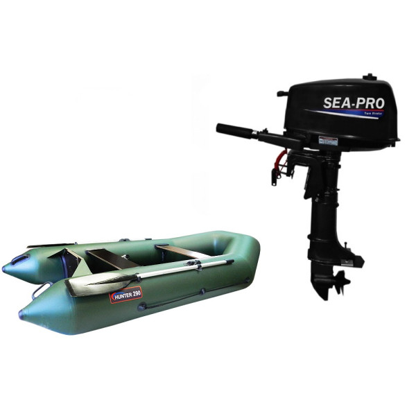 Надувная лодка Хантер 290Р + Мотор Sea Pro Т5S в Симферополе